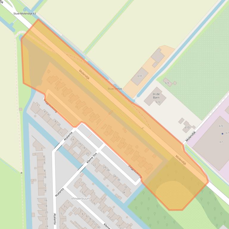 Kaart van postcodegebied 3295PE.