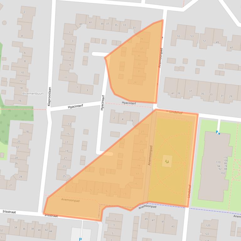 Kaart van postcodegebied 3295SB.