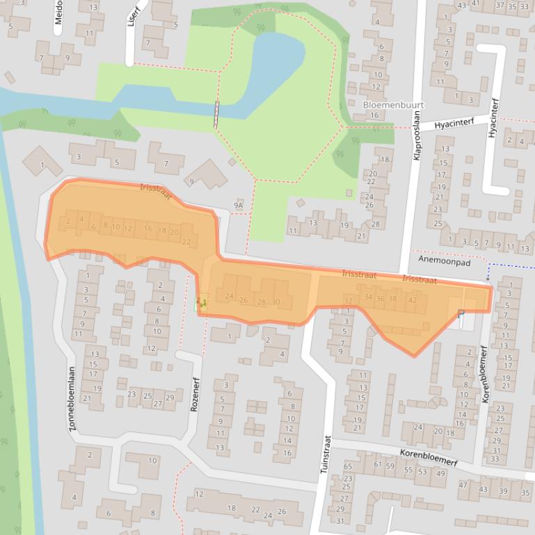 Kaart van postcodegebied 3295SM.