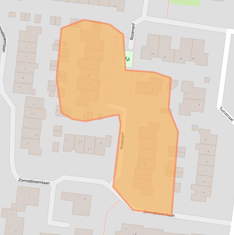 Kaart van postcodegebied 3295SV.