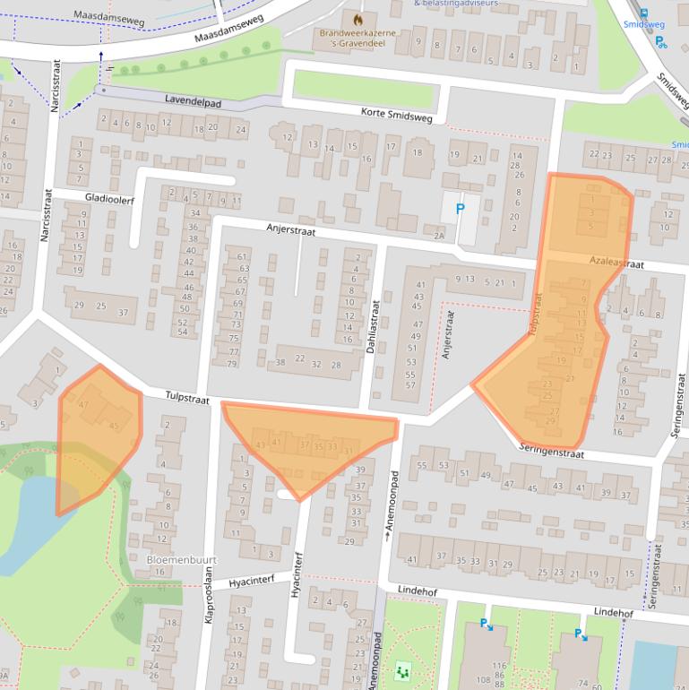Kaart van postcodegebied 3295SX.