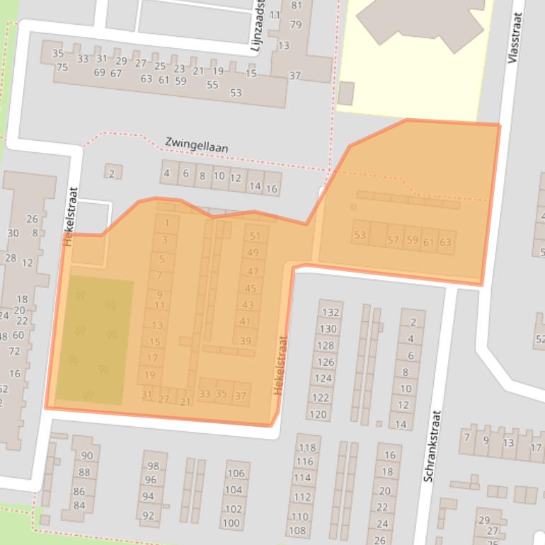 Kaart van postcodegebied 3295TD.