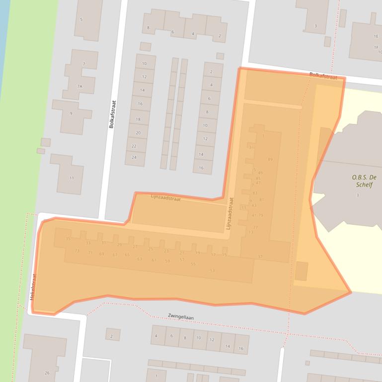 Kaart van postcodegebied 3295TH.