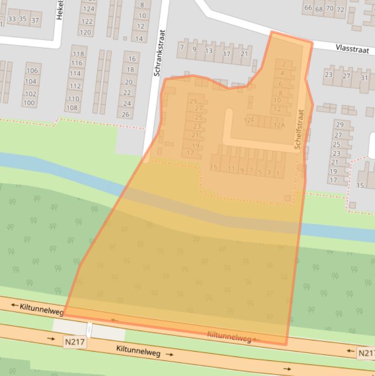 Kaart van postcodegebied 3295TK.