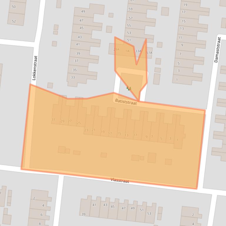 Kaart van postcodegebied 3295VA.