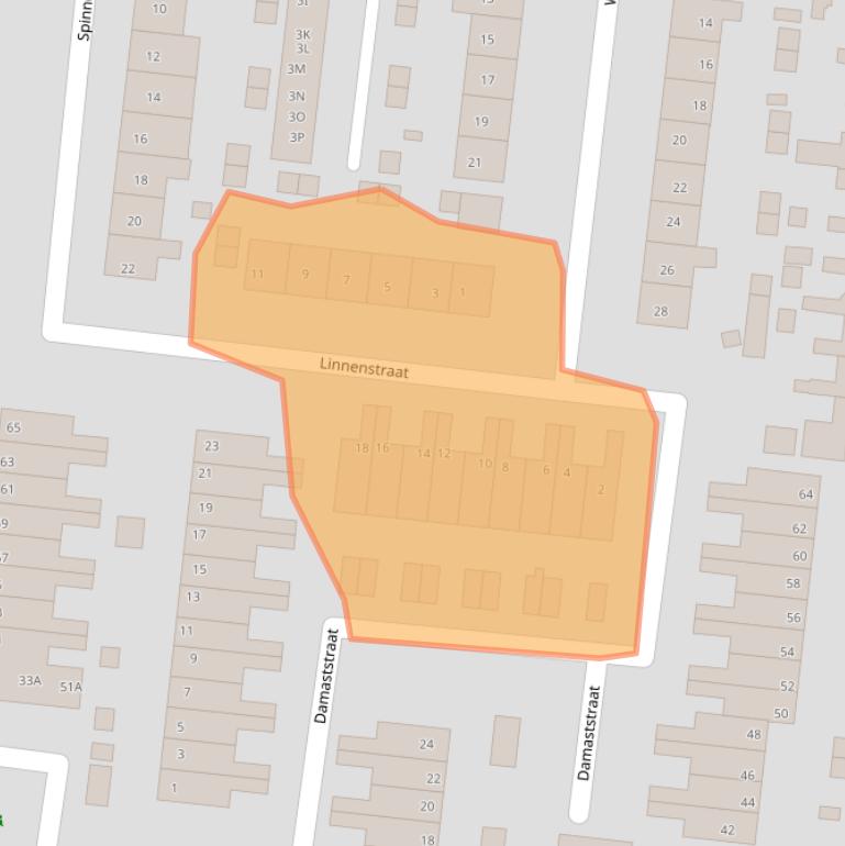 Kaart van postcodegebied 3295VE.