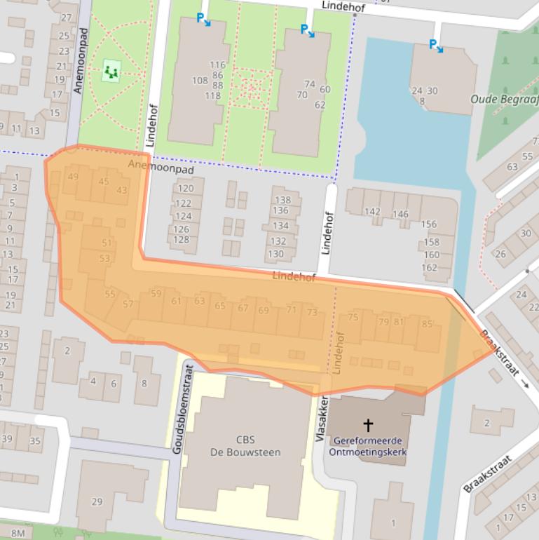 Kaart van postcodegebied 3295WC.