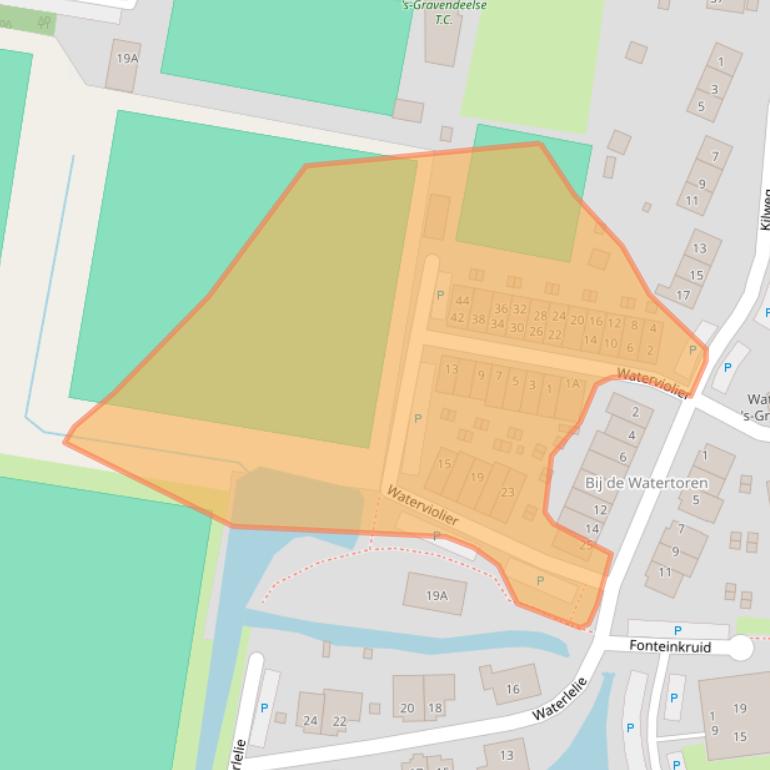 Kaart van postcodegebied 3295WK.