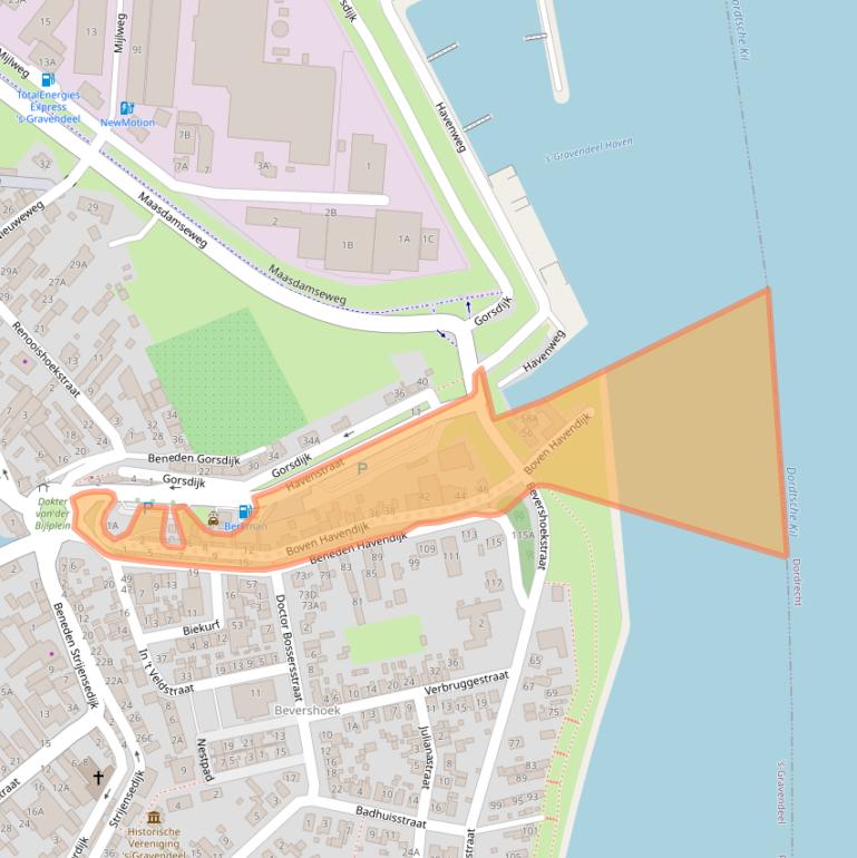 Kaart van postcodegebied 3295XD.