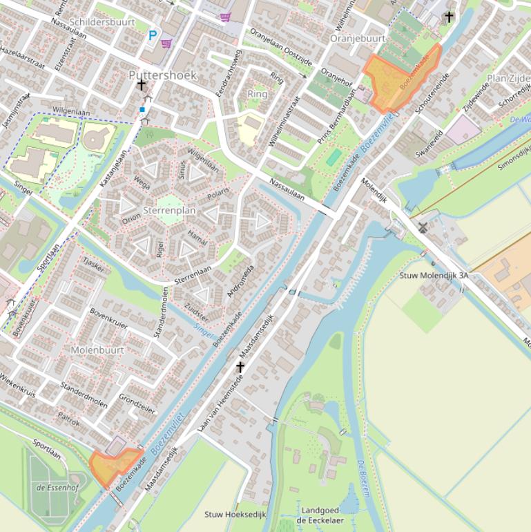 Kaart van postcodegebied 3297AC.