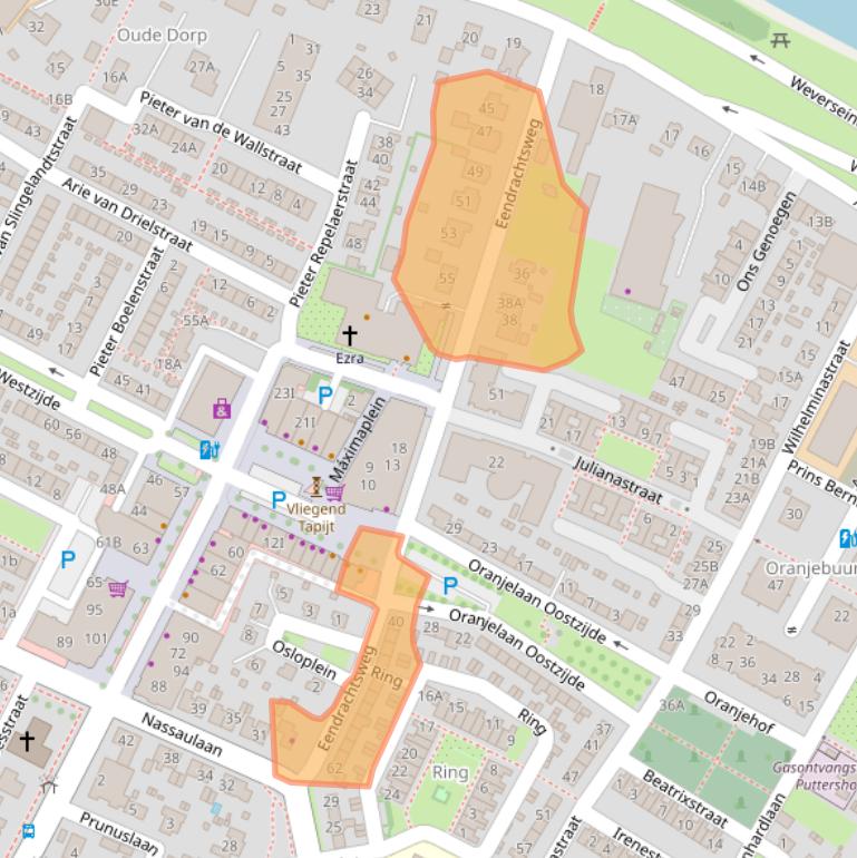 Kaart van postcodegebied 3297AD.