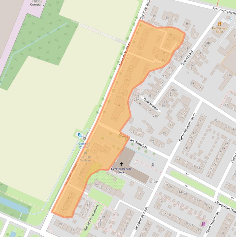 Kaart van postcodegebied 3297AE.