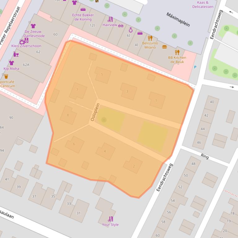 Kaart van postcodegebied 3297AN.