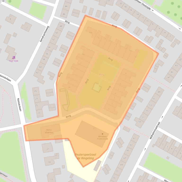 Kaart van postcodegebied 3297AP.