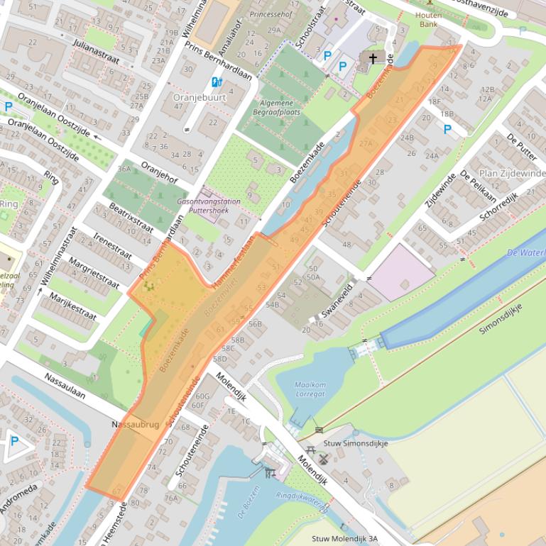 Kaart van postcodegebied 3297AS.