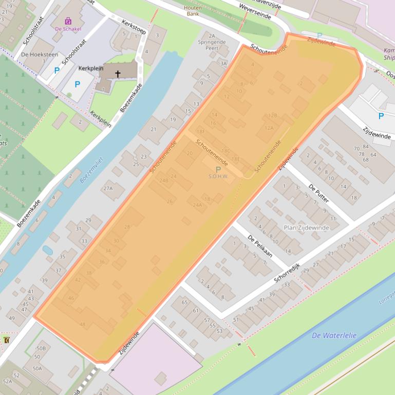 Kaart van postcodegebied 3297AT.