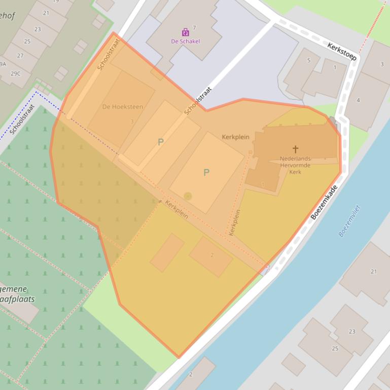 Kaart van postcodegebied 3297AX.