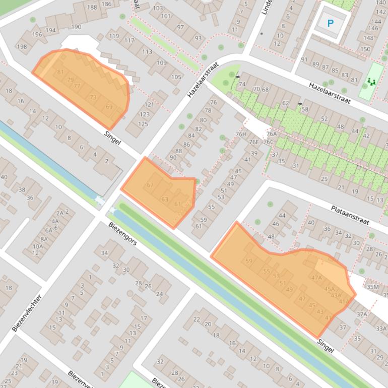 Kaart van postcodegebied 3297BT.