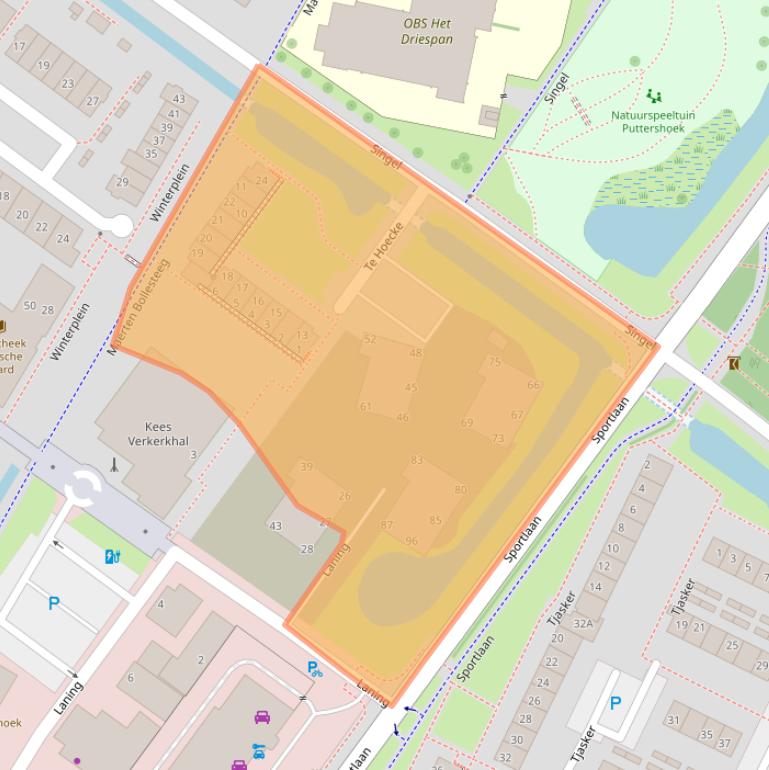 Kaart van postcodegebied 3297BZ.
