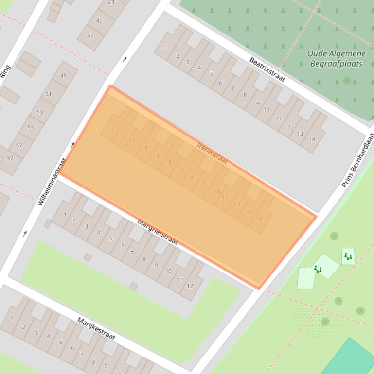 Kaart van postcodegebied 3297CC.