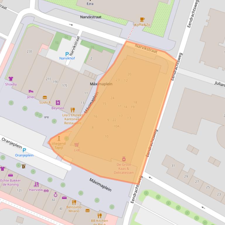 Kaart van postcodegebied 3297CX.