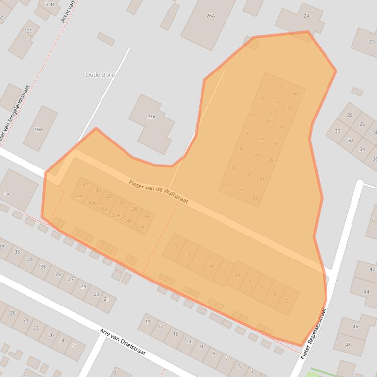 Kaart van postcodegebied 3297ES.