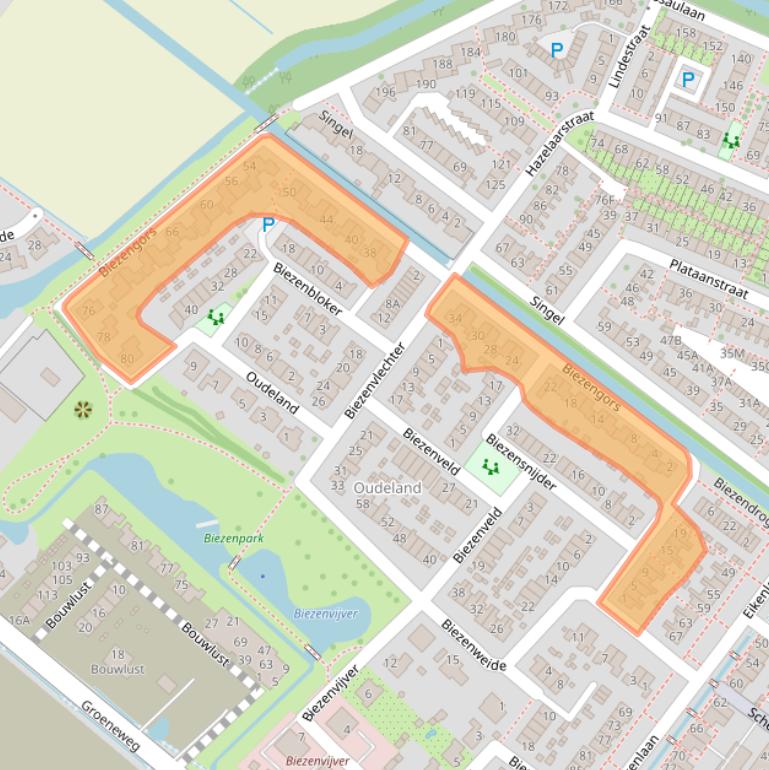 Kaart van postcodegebied 3297GA.