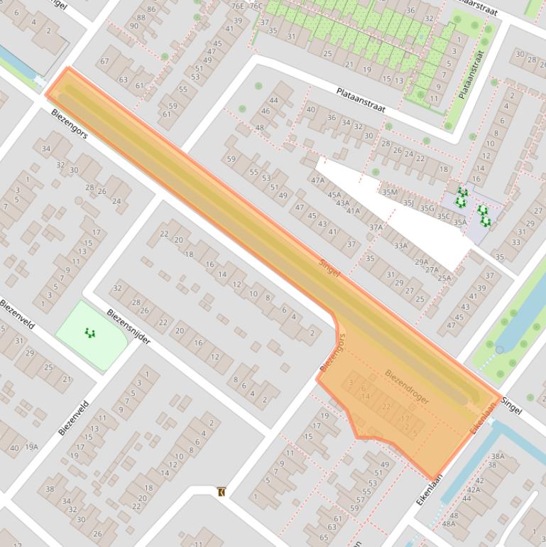 Kaart van postcodegebied 3297GC.