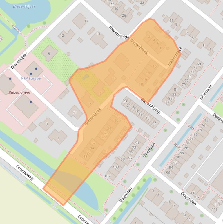 Kaart van postcodegebied 3297GD.