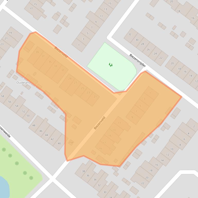 Kaart van postcodegebied 3297GH.