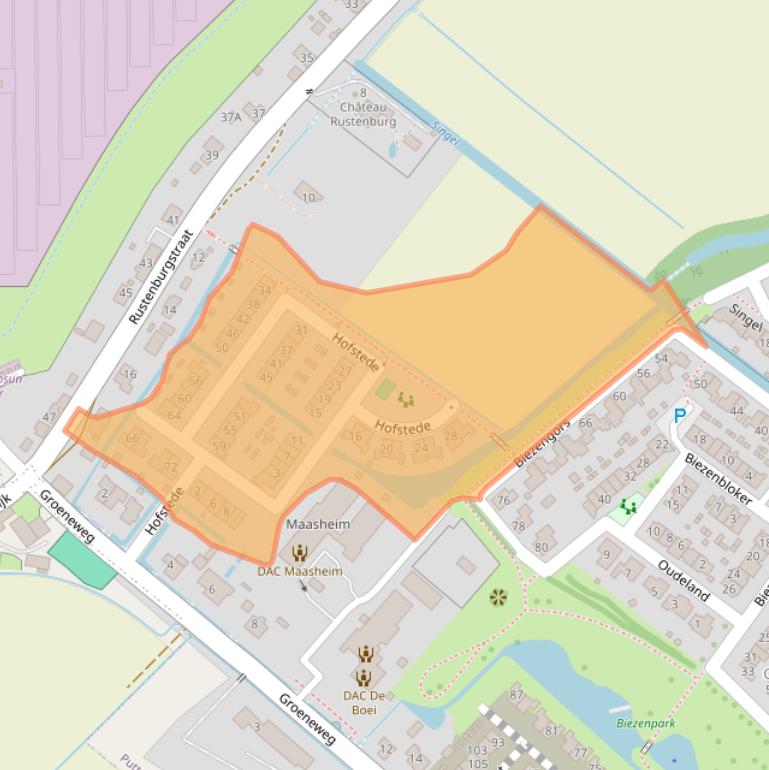 Kaart van postcodegebied 3297GN.