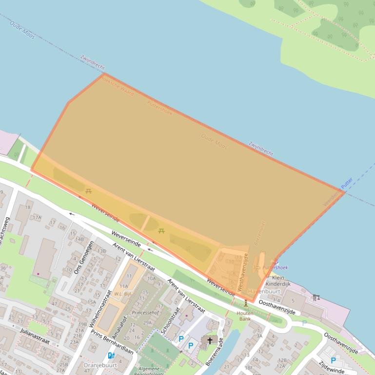 Kaart van postcodegebied 3297LH.