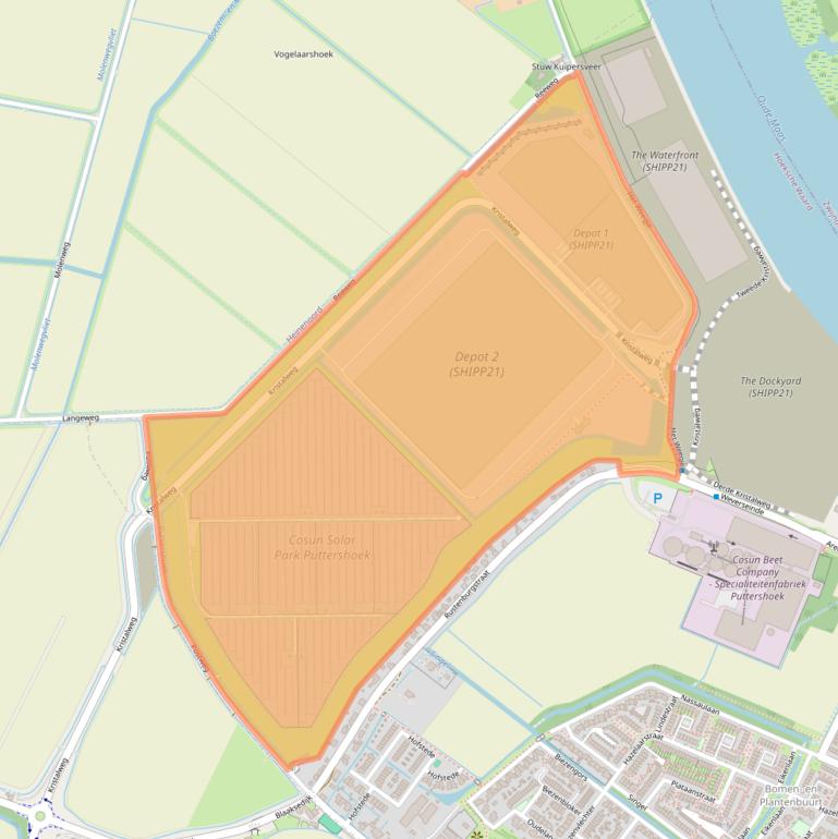 Kaart van postcodegebied 3297LN.