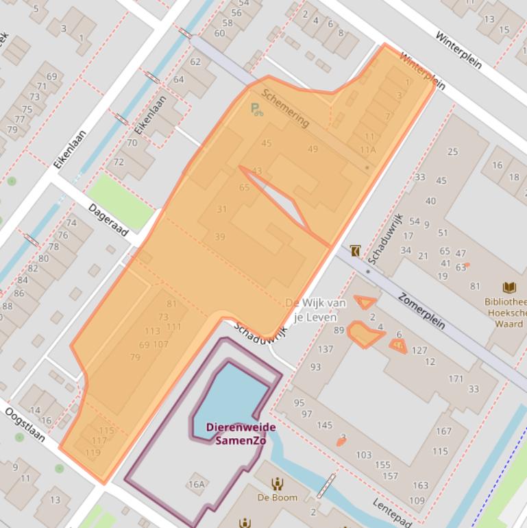 Kaart van postcodegebied 3297SC.