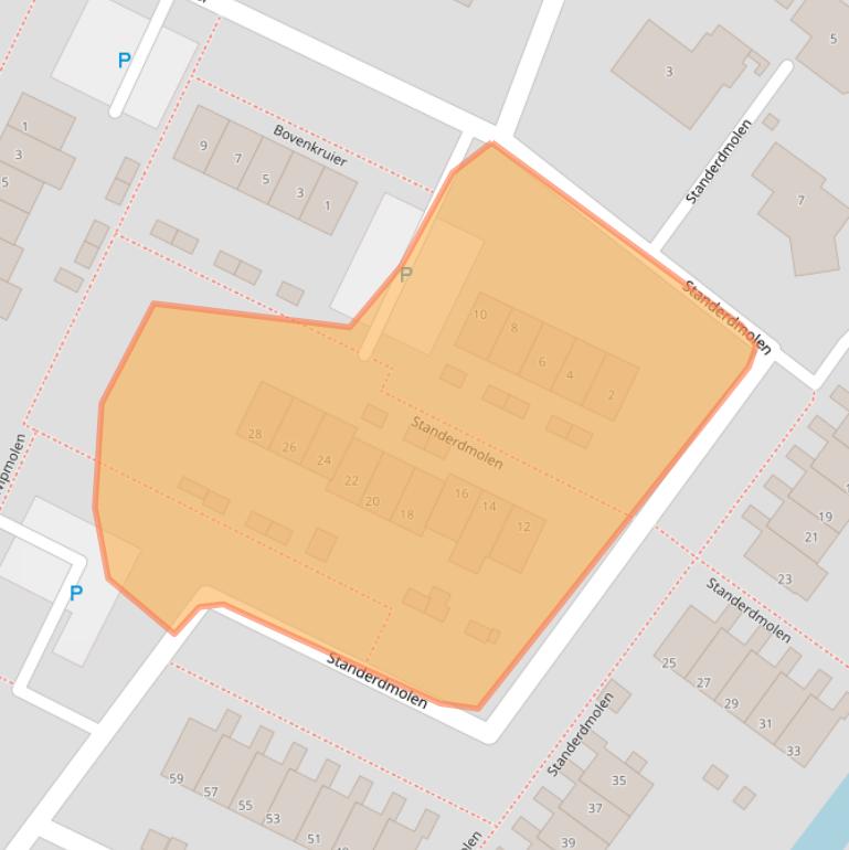Kaart van postcodegebied 3297TH.
