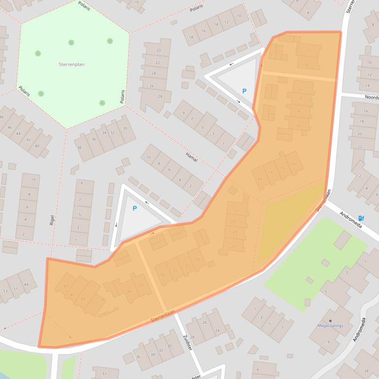 Kaart van postcodegebied 3297TM.