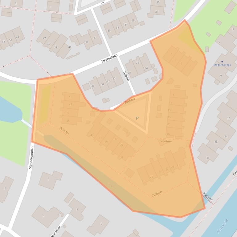 Kaart van postcodegebied 3297VL.