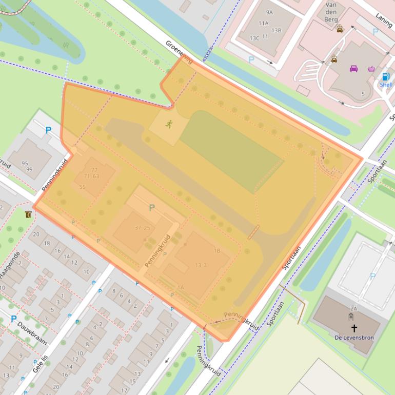 Kaart van postcodegebied 3297WE.