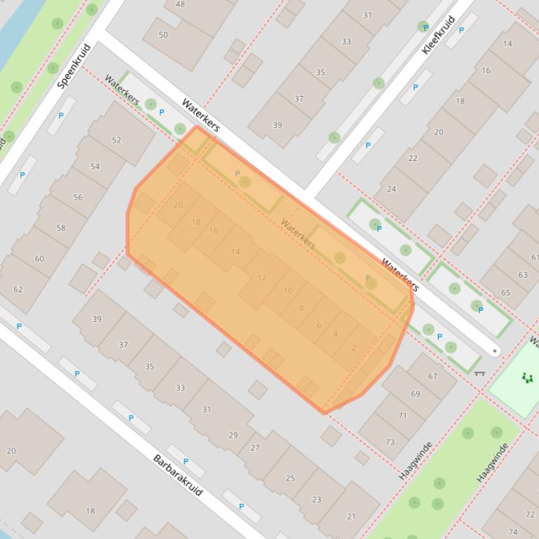 Kaart van postcodegebied 3297WS.