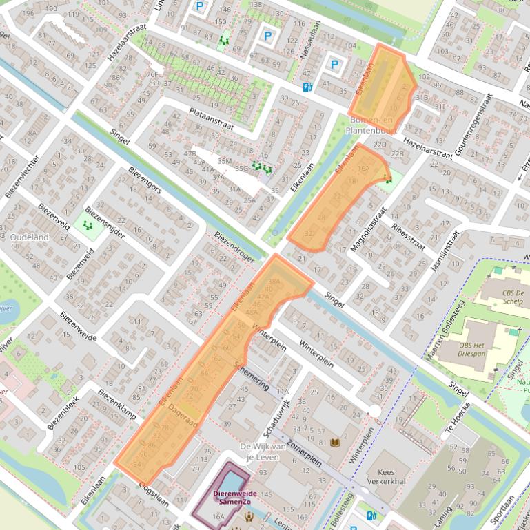 Kaart van postcodegebied 3297XB.