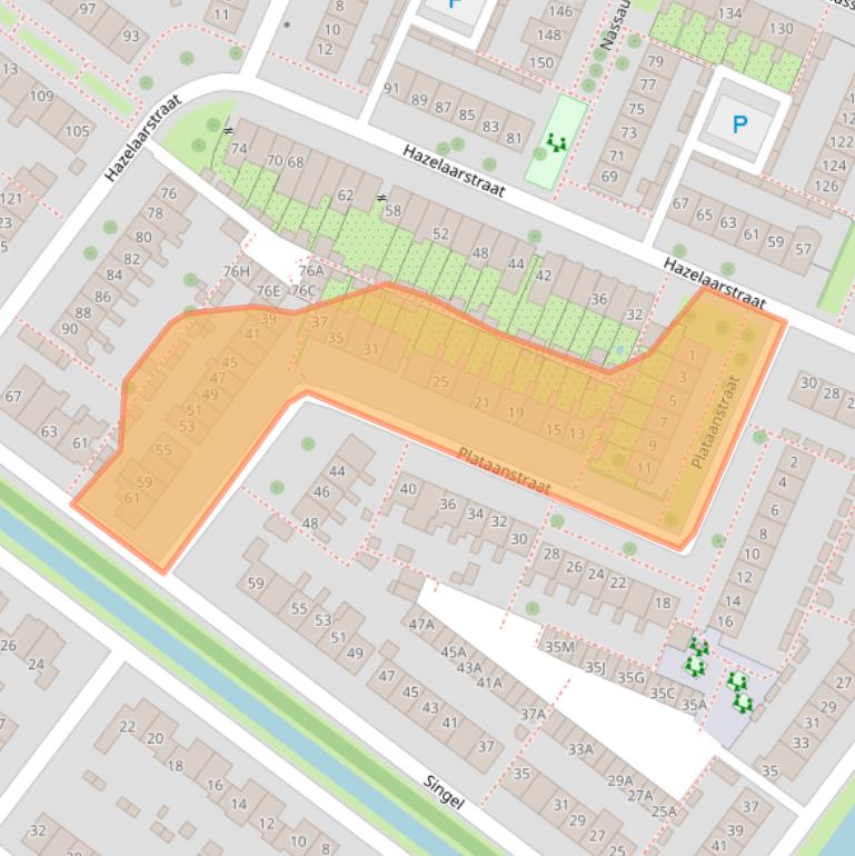 Kaart van postcodegebied 3297XR.