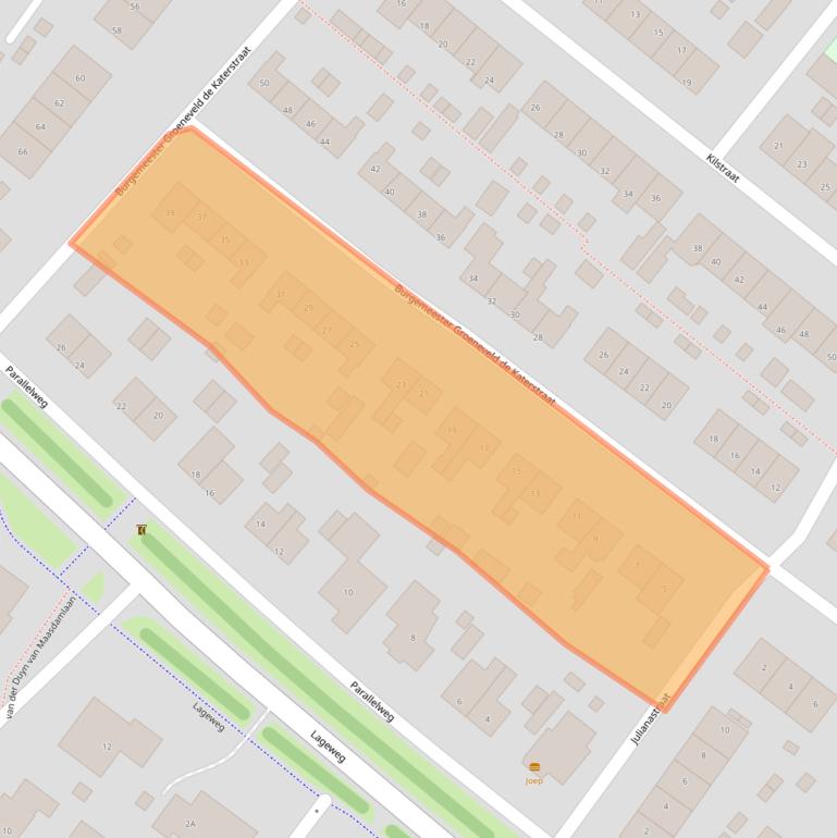 Kaart van postcodegebied 3299AA.