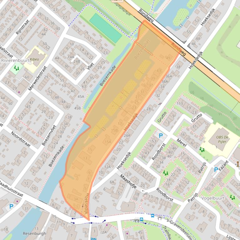 Kaart van postcodegebied 3299AC.