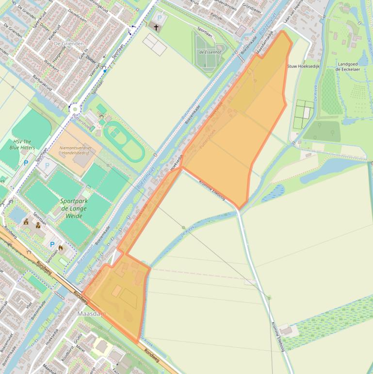 Kaart van postcodegebied 3299AH.