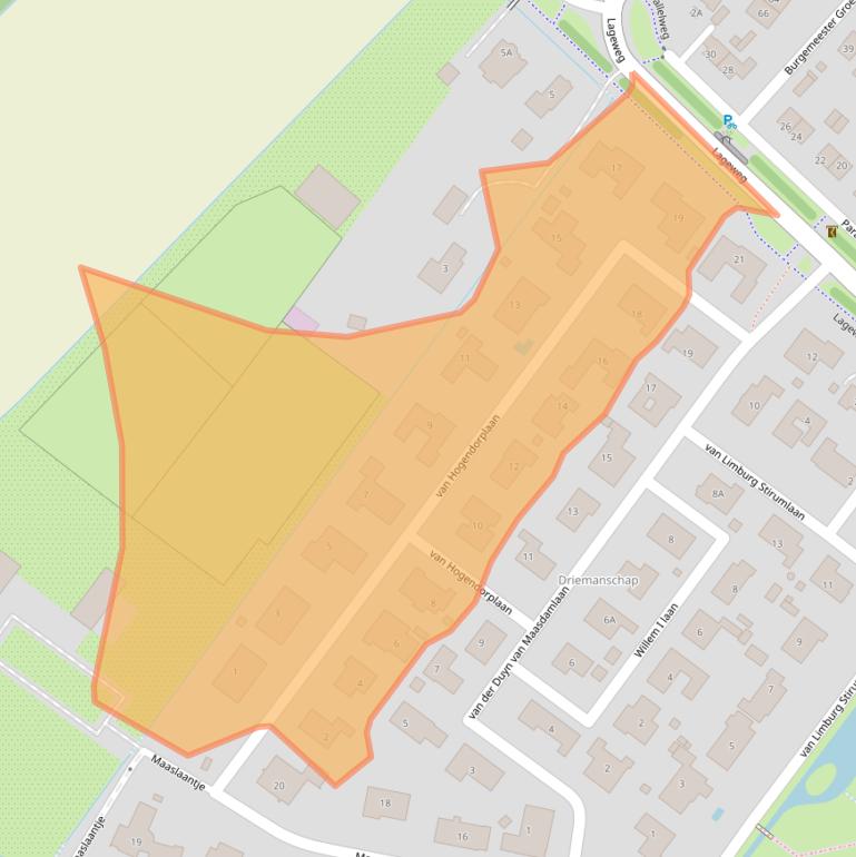 Kaart van postcodegebied 3299AR.