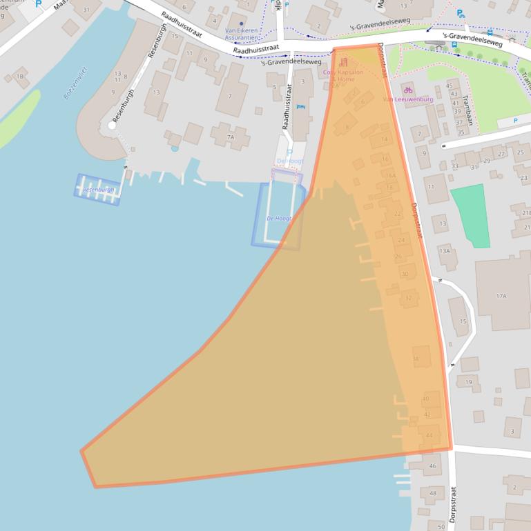 Kaart van postcodegebied 3299BC.