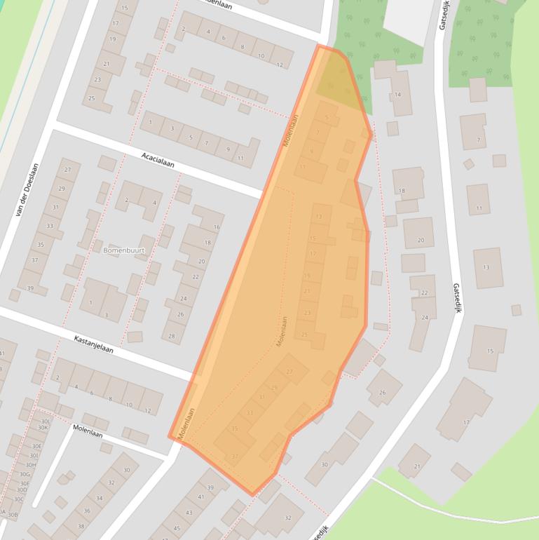 Kaart van postcodegebied 3299BH.