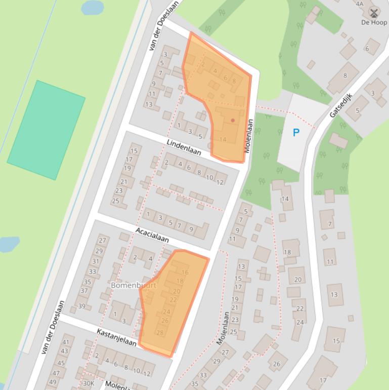 Kaart van postcodegebied 3299BK.