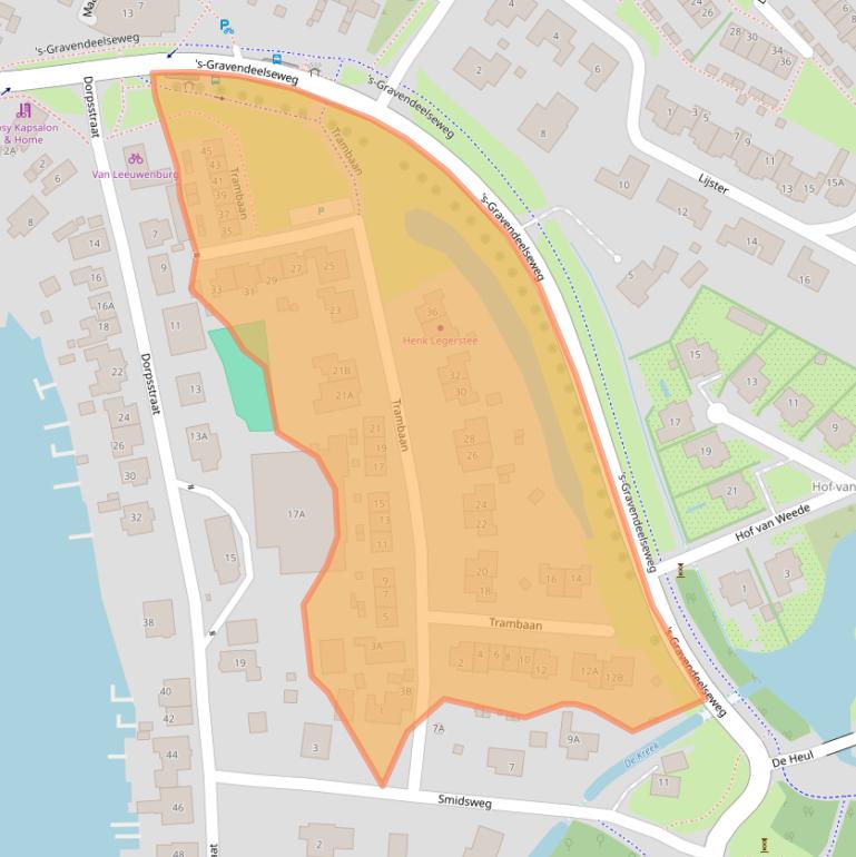 Kaart van postcodegebied 3299BN.