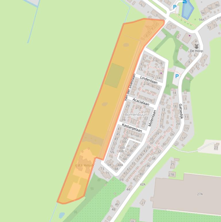 Kaart van postcodegebied 3299BR.